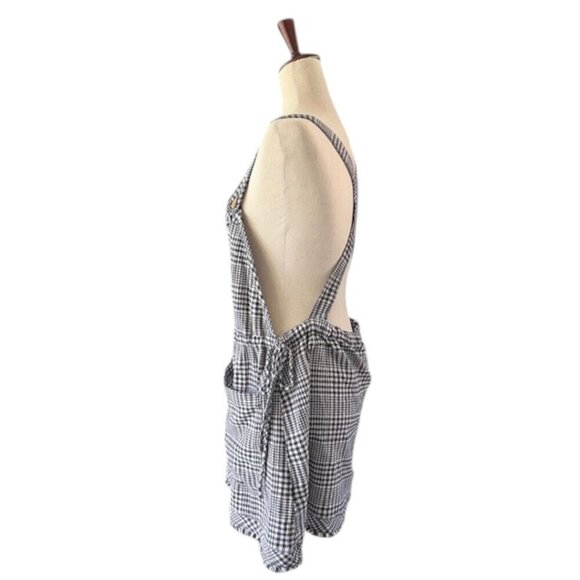 Free People Chrissie Mini Skirtall Dress in Black/White Gingham Medium NWOT - Picture 7 of 16